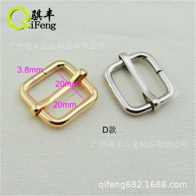 三档调节金属拉心扣 合金一寸六分拉芯线扣 浅金叻色现货调节扣