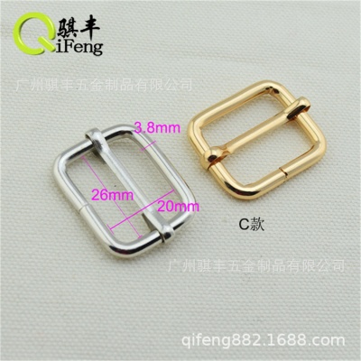 三档调节金属拉心扣 合金一寸六分拉芯线扣 浅金叻色现货调节扣