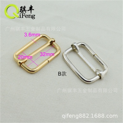 三档调节金属拉心扣 合金一寸六分拉芯线扣 浅金叻色现货调节扣