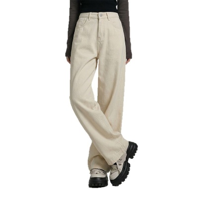 云长 高腰牛仔裤女夏季薄款直筒显瘦垂感阔腿裤梨型身材拖地长裤