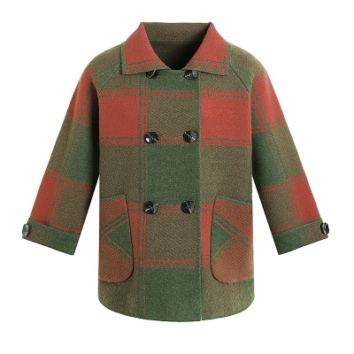 2025春秋冬中老年妈妈装上衣女时尚洋气格子外套新款针织开衫外套