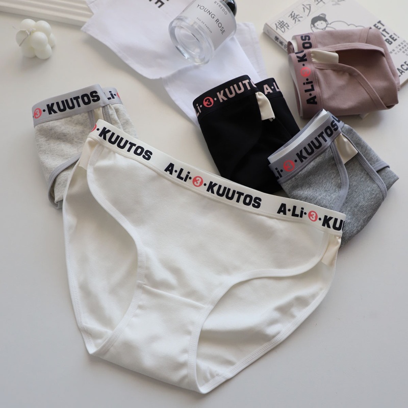 街舞露腰宽边字母腰带个性运动内裤甜酷中性经典棉质女生三角裤