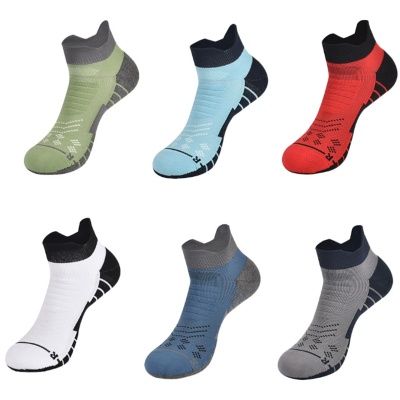 袜子男夏COOLMAX跑步袜抗菌吸汗防滑透气短筒压力袜毛巾底运动袜