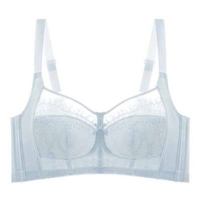 内衣女薄款大胸显小胸防下垂上托收副乳调整型无钢圈防外扩文胸罩