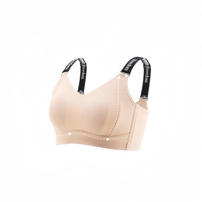 无痕大胸显小内衣女全罩杯薄款兔耳朵收副乳防下垂束胸大码文胸夏