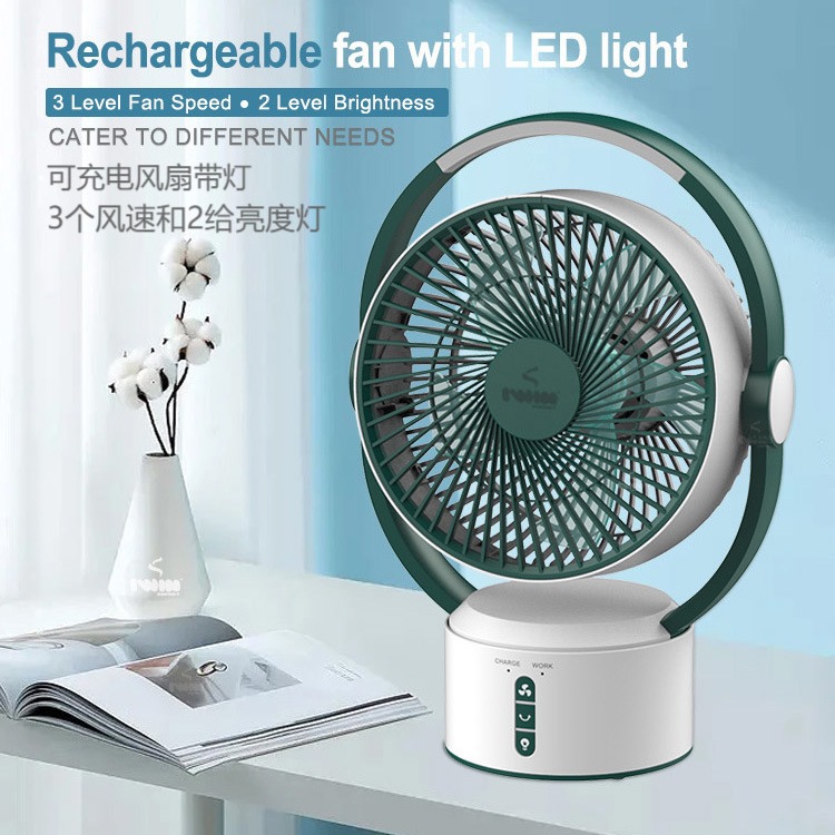 IWIN 定制太阳能桌面风扇usb露营小充电款长续航省电户外