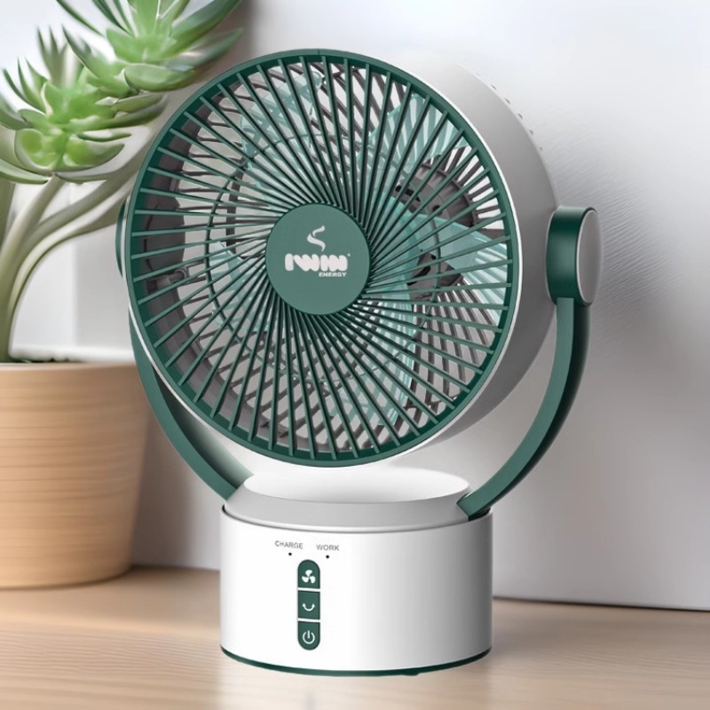 IWIN风扇摇头带led灯桌面便携式办公室家用usb充电小台扇LED灯