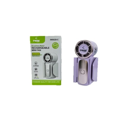 IWIN 2026迷你手持风扇大风力便携露营用宿舍学生用充电风扇